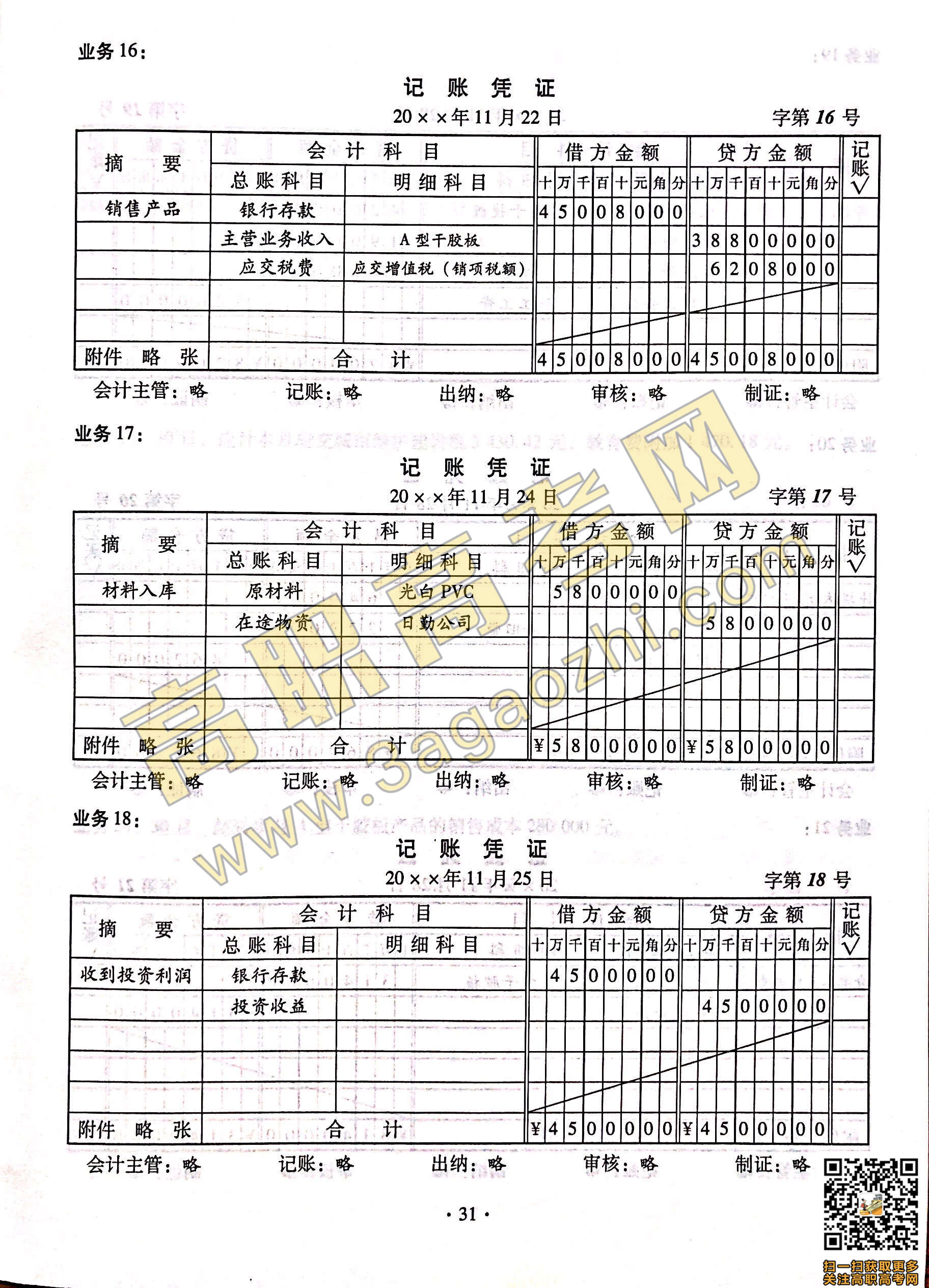 2019年高职高考《会计》课程技能证书考试大纲及样题