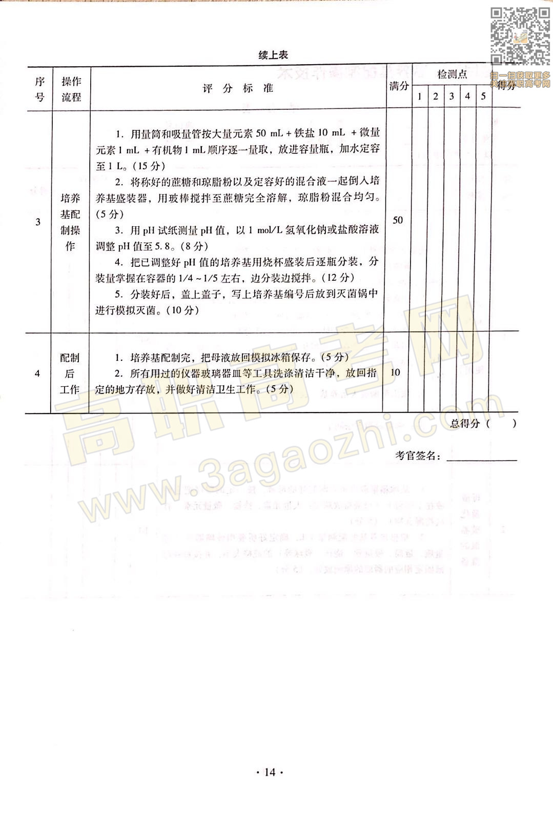 生物技术基础证书,2020年广东中职技能课程考试大纲及样题