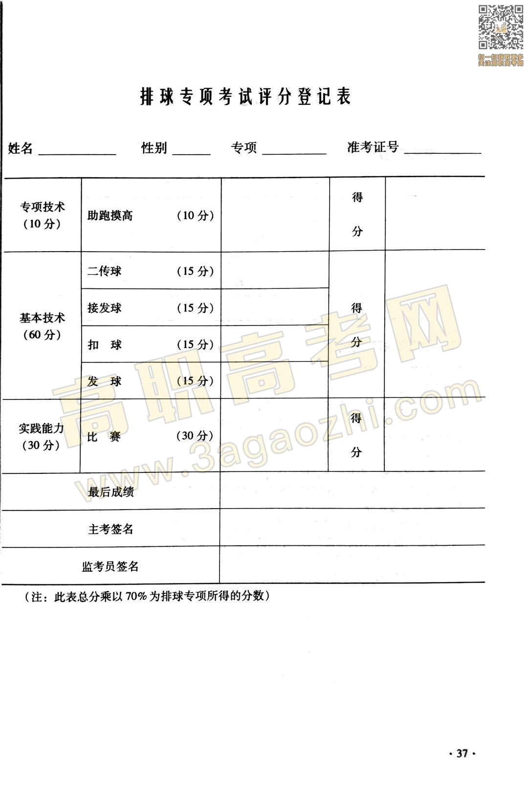 体育证书,2020年广东中职技能课程考试大纲及样题